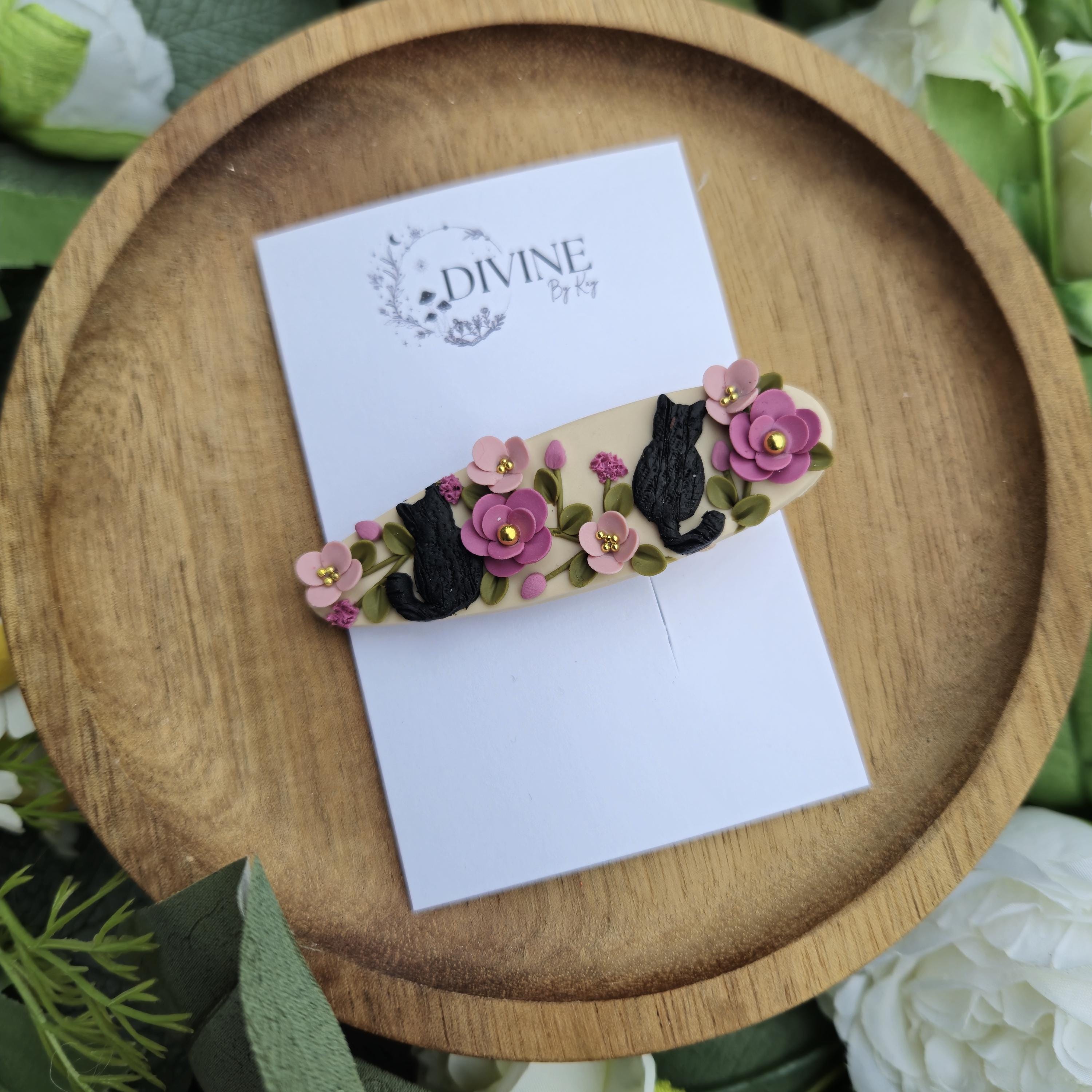 Cat dangle earrings - cat hair accessories