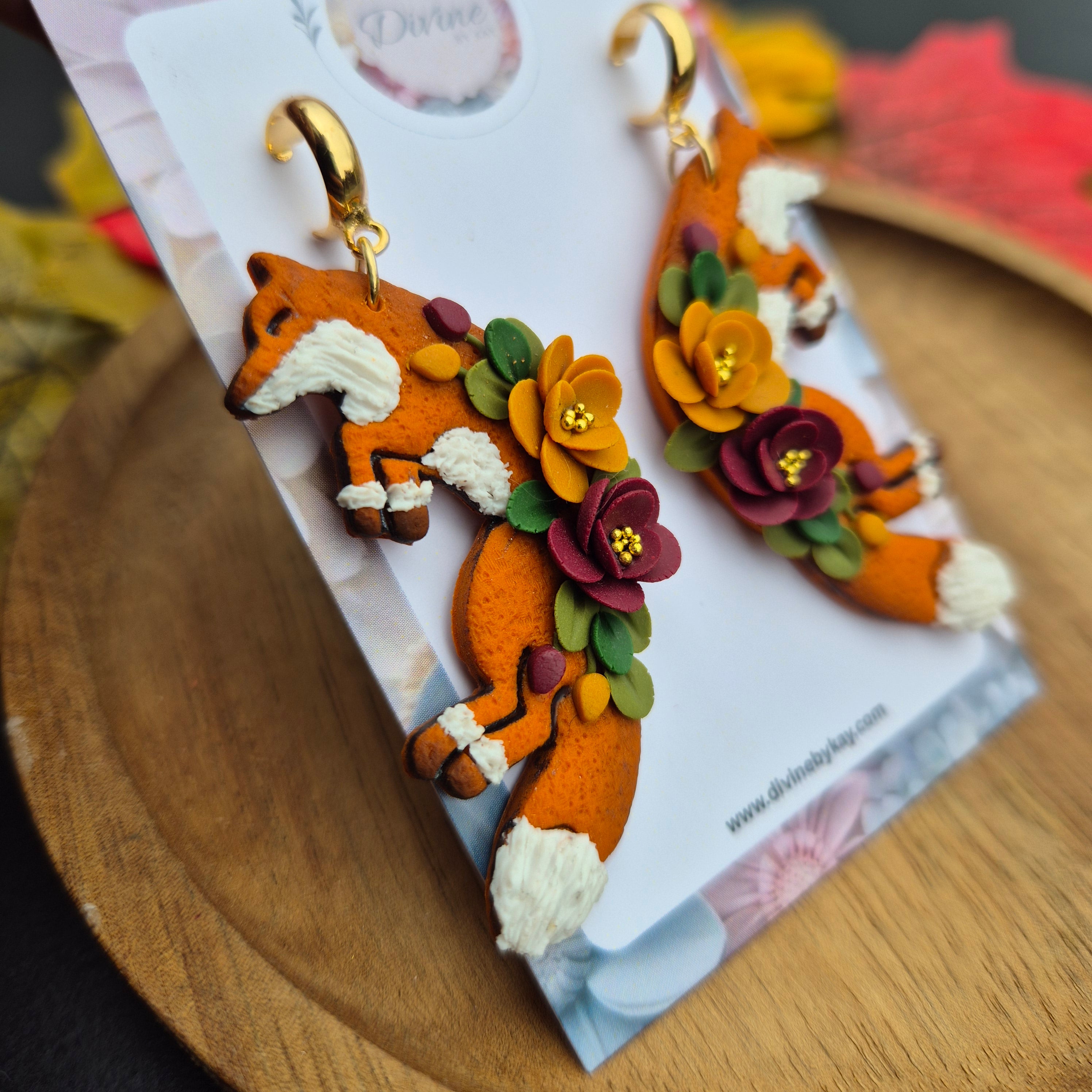 Autumn Fox earrings
