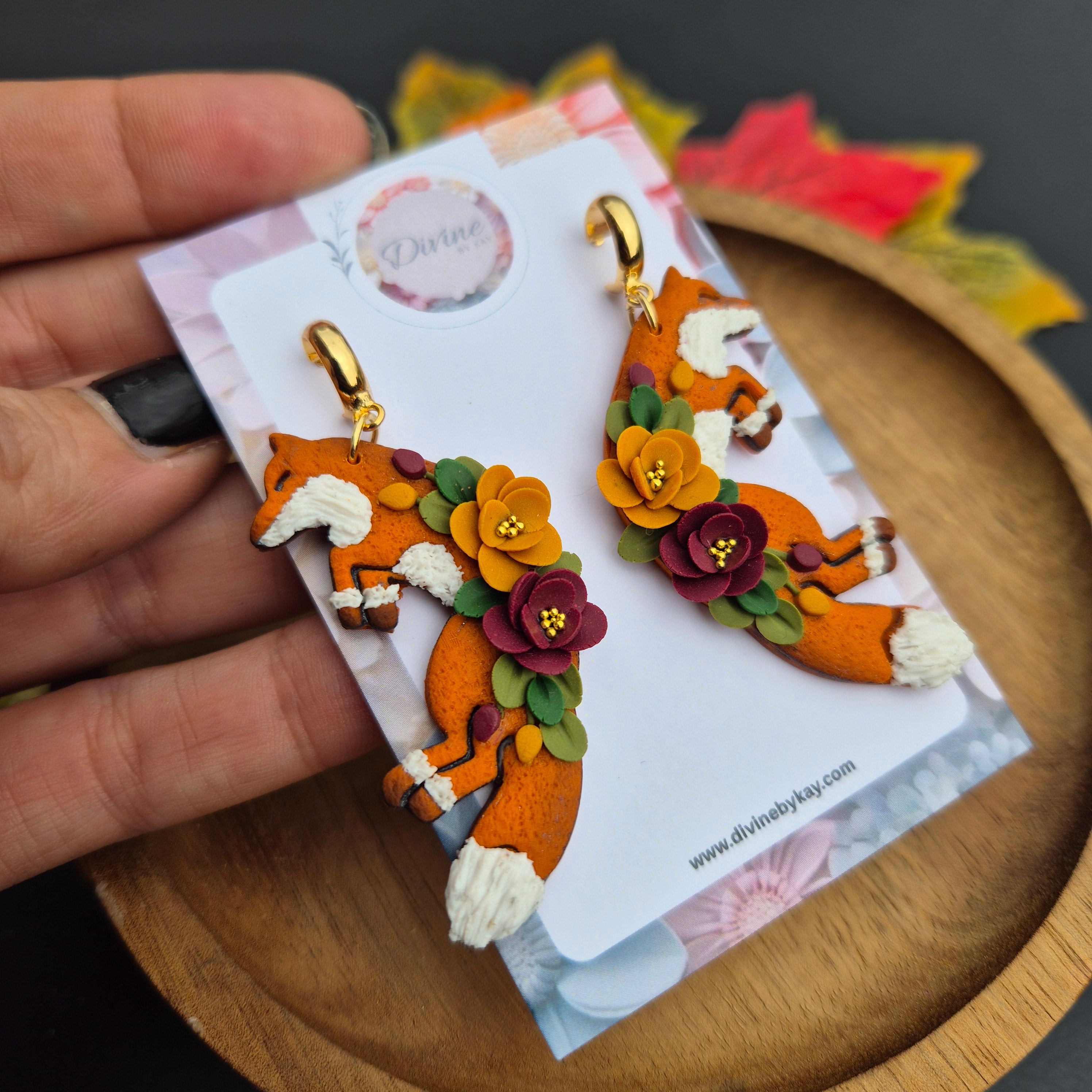 Autumn Fox earrings