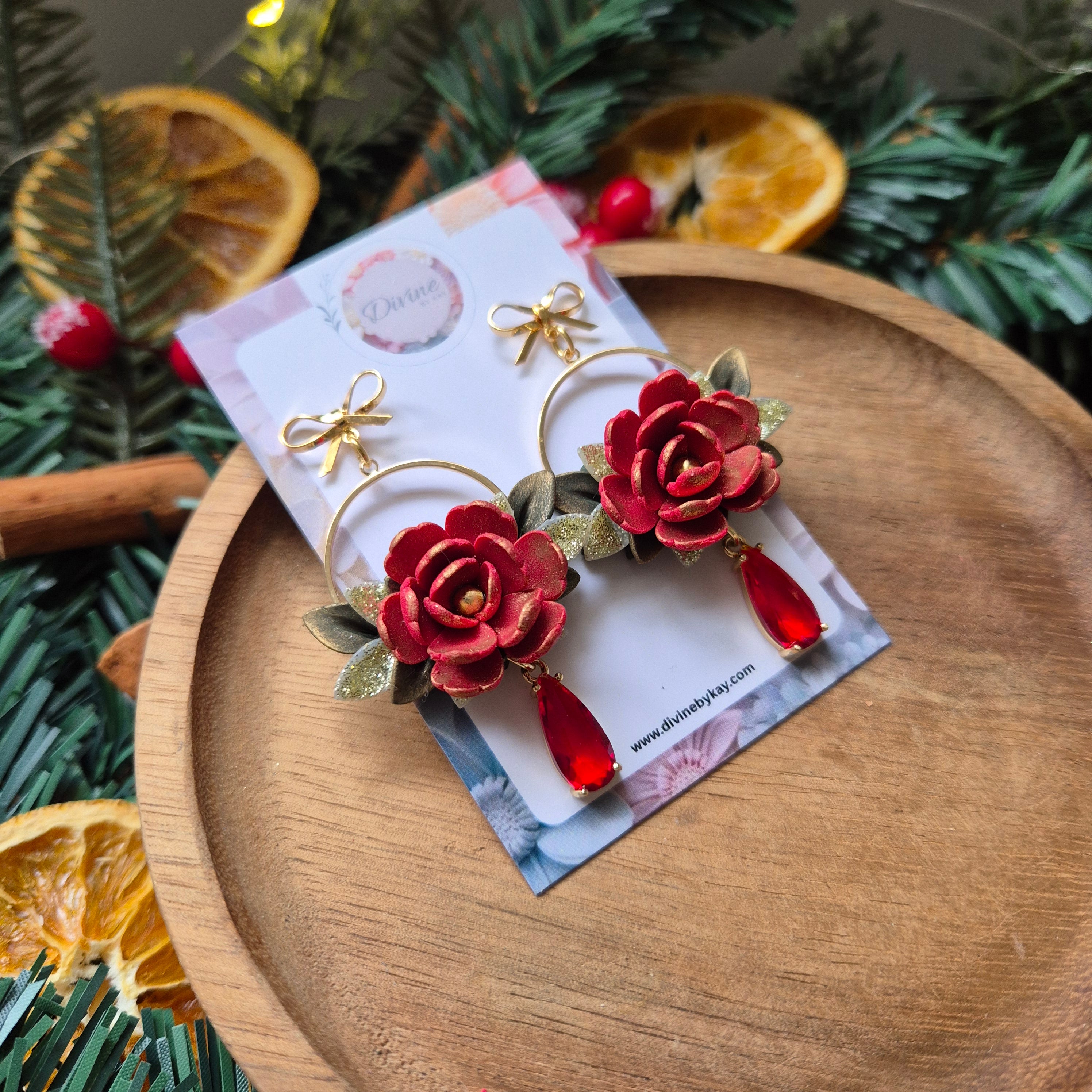 Handmade Christmas Advent Calendar – 12 Days of Earrings (14 Pairs Included)