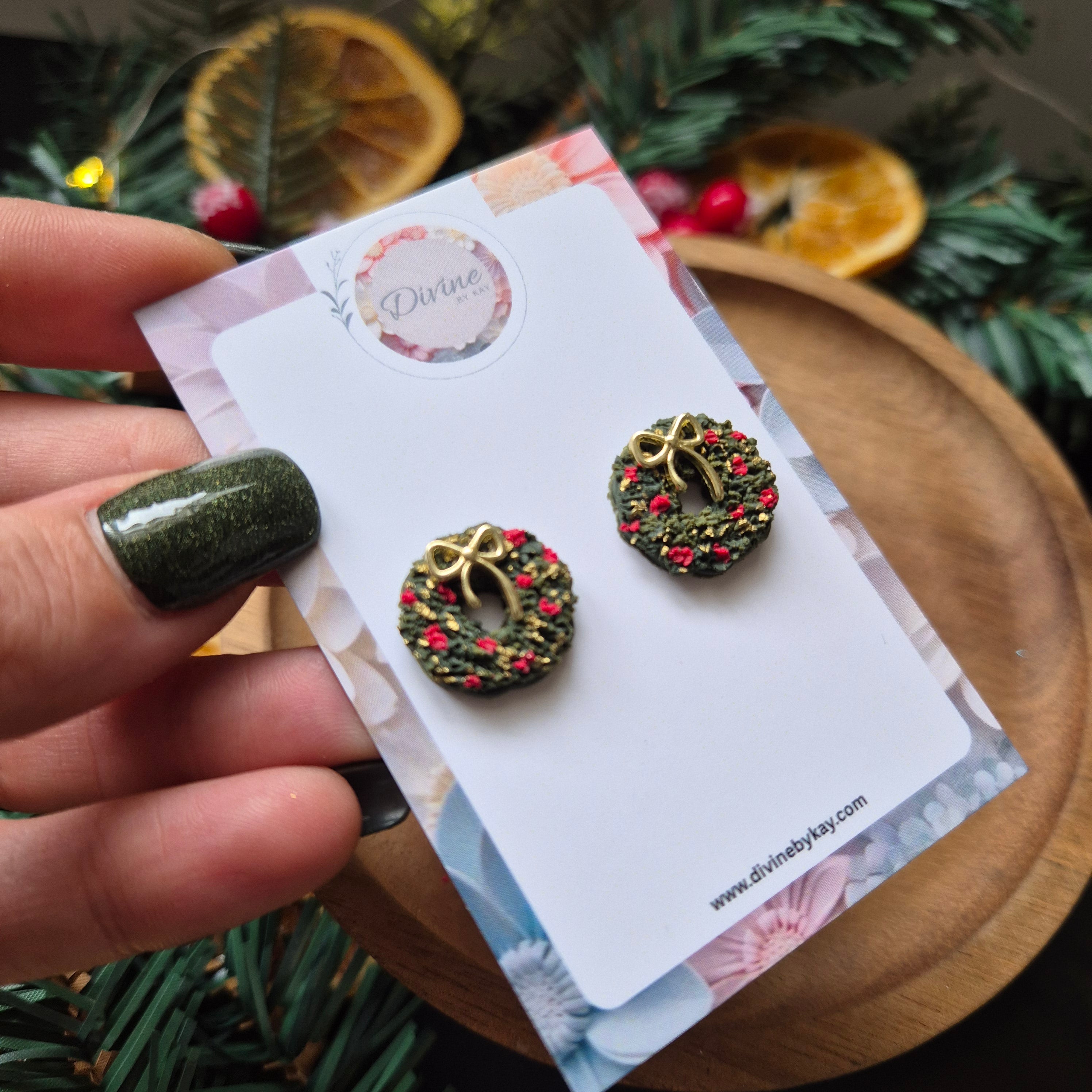 Handmade Christmas Advent Calendar – 12 Days of Earrings (14 Pairs Included)