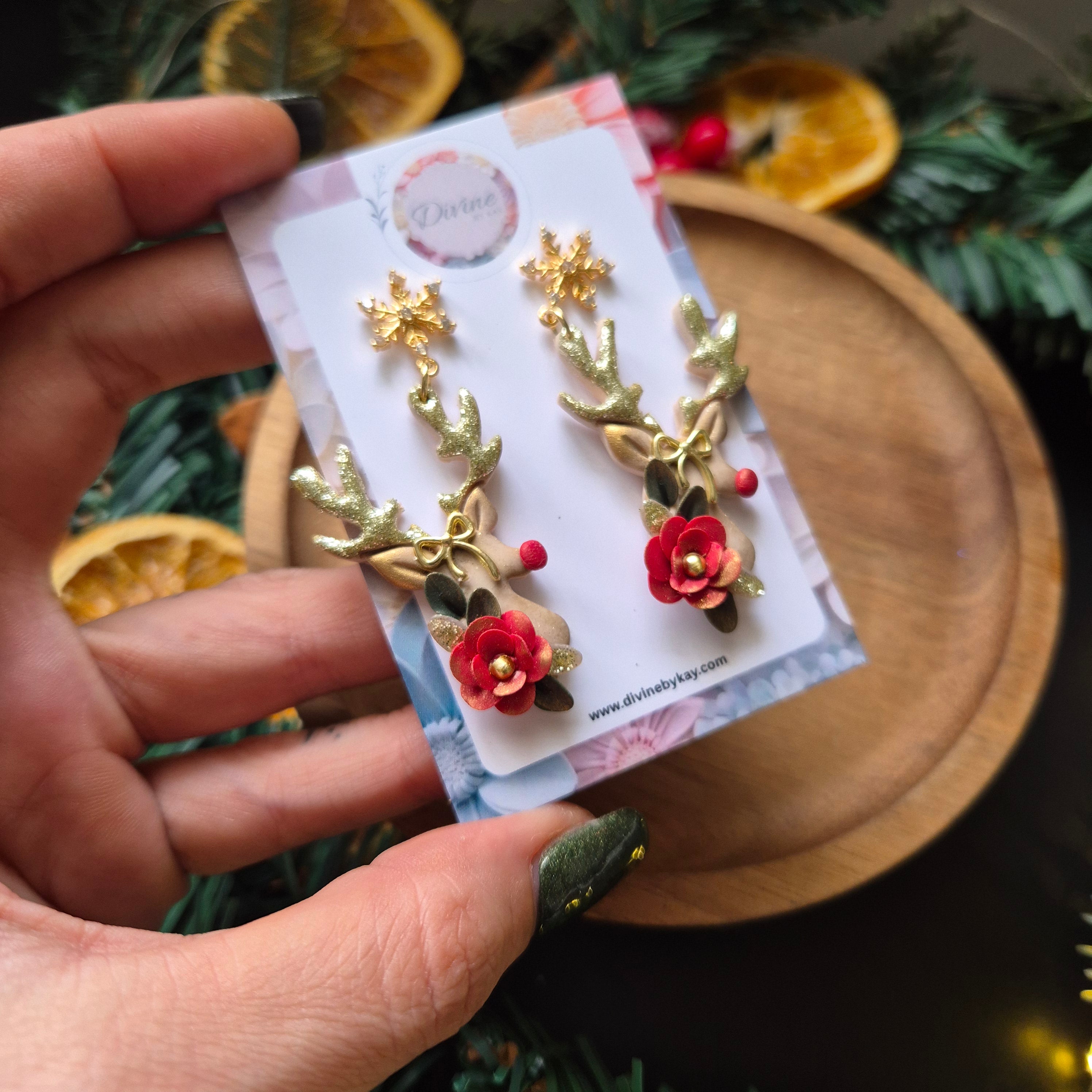 Handmade Christmas Advent Calendar – 12 Days of Earrings (14 Pairs Included)