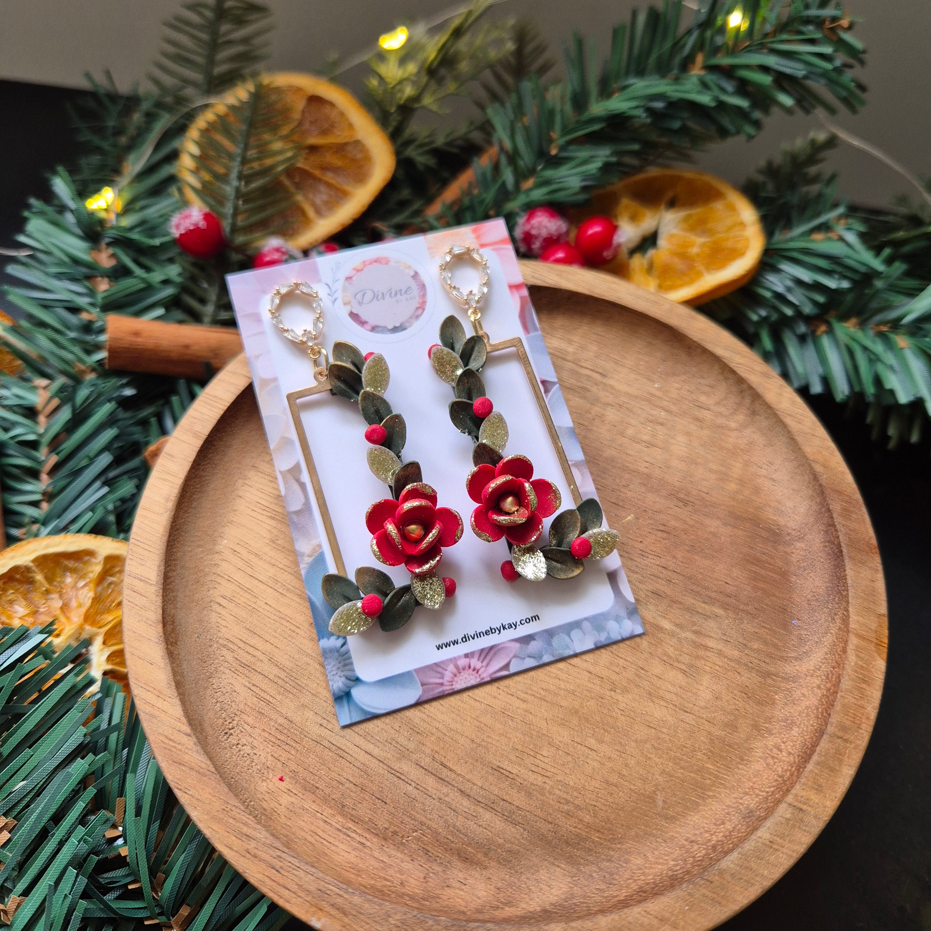 Handmade Christmas Advent Calendar – 12 Days of Earrings (14 Pairs Included)