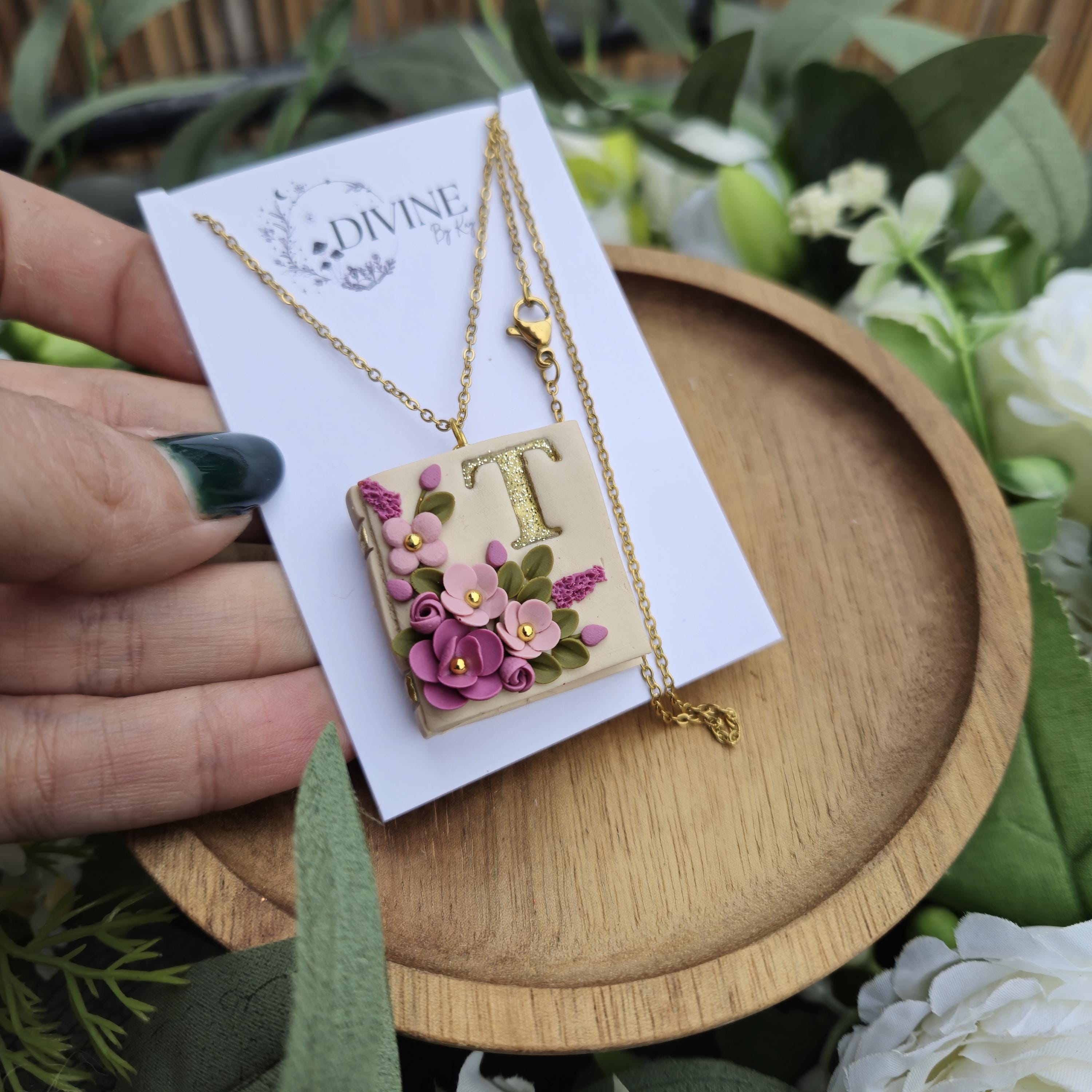 personalised Bookcase necklace