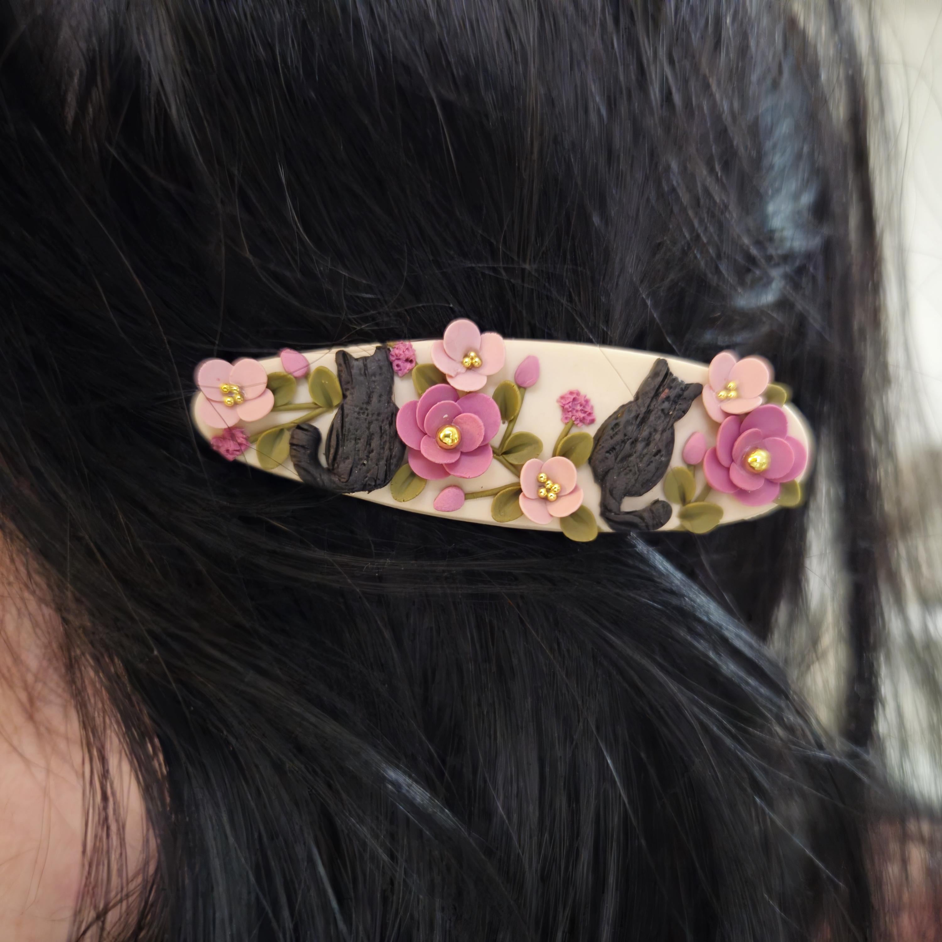 Cat dangle earrings - cat hair accessories