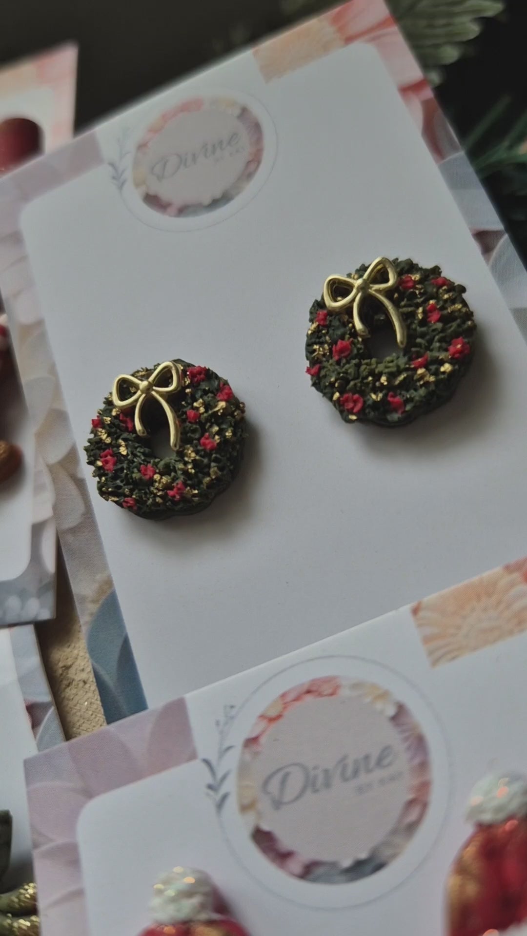 Handmade Christmas Advent Calendar – 12 Days of Earrings (14 Pairs Included)