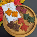 Handmade leaf earrings