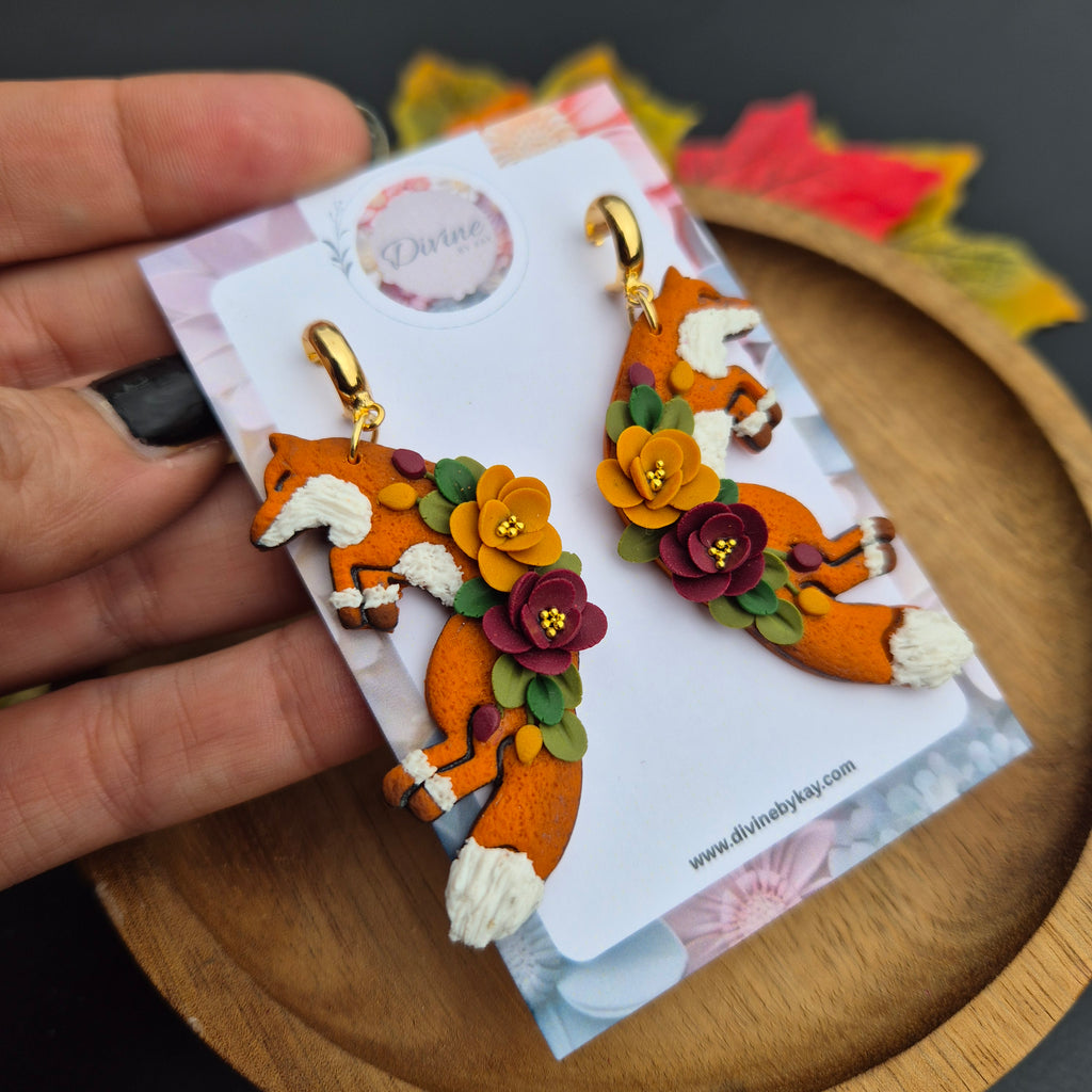 Autumn Fox earrings