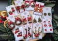 Handmade Christmas Advent Calendar – 12 Days of Earrings (14 Pairs Included)