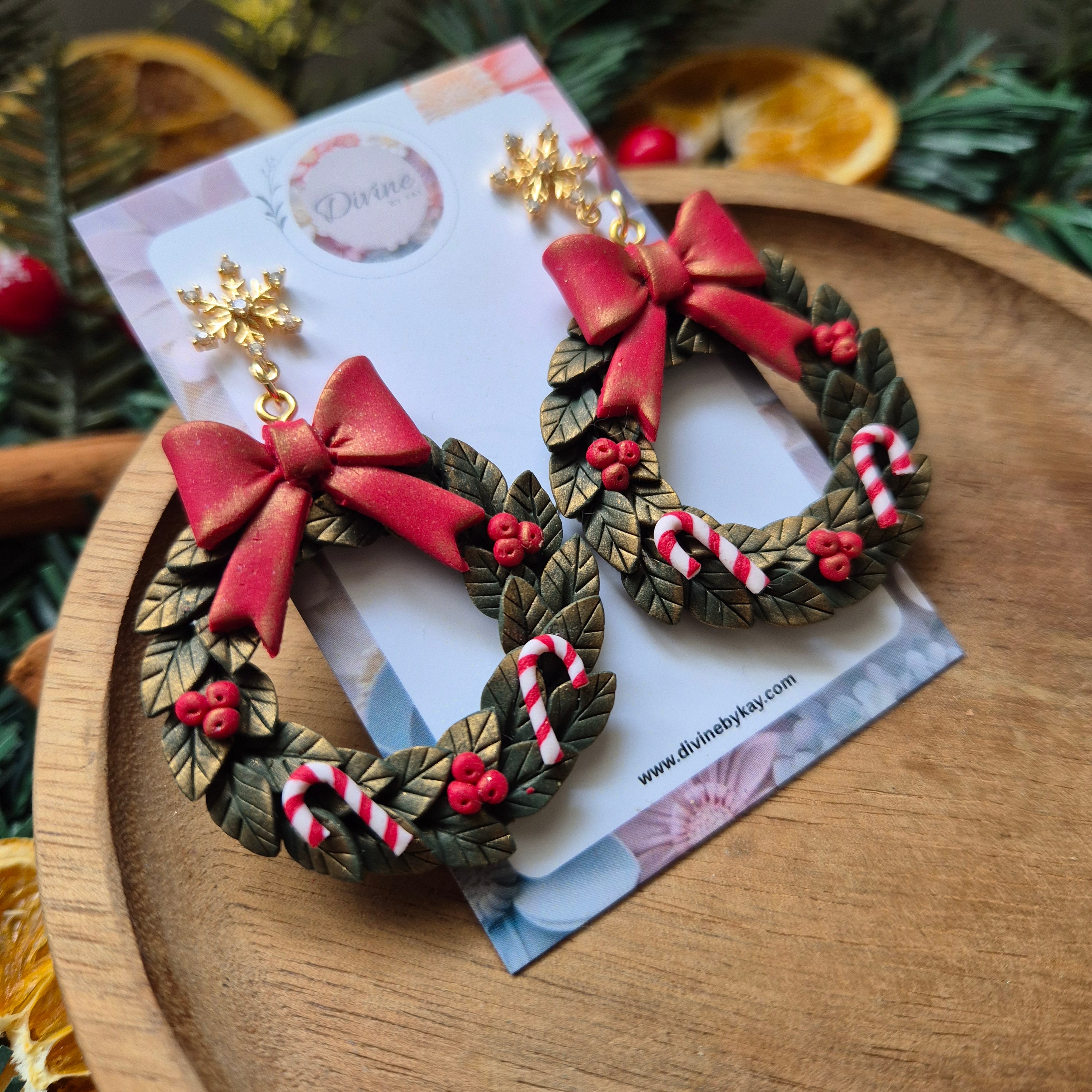 Handmade Christmas Advent Calendar – 12 Days of Earrings (14 Pairs Included)