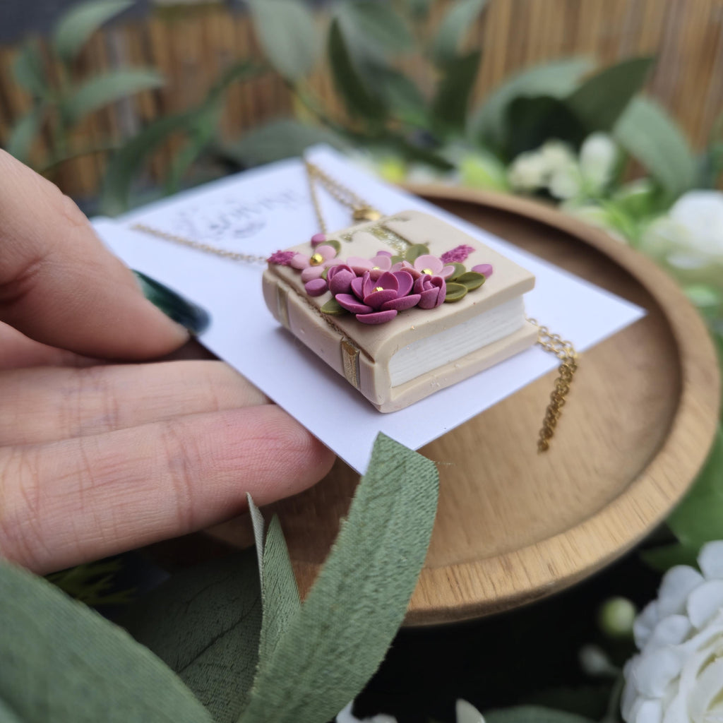 personalised Bookcase necklace