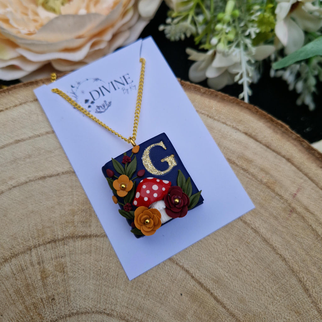 personalised Bookcase necklace