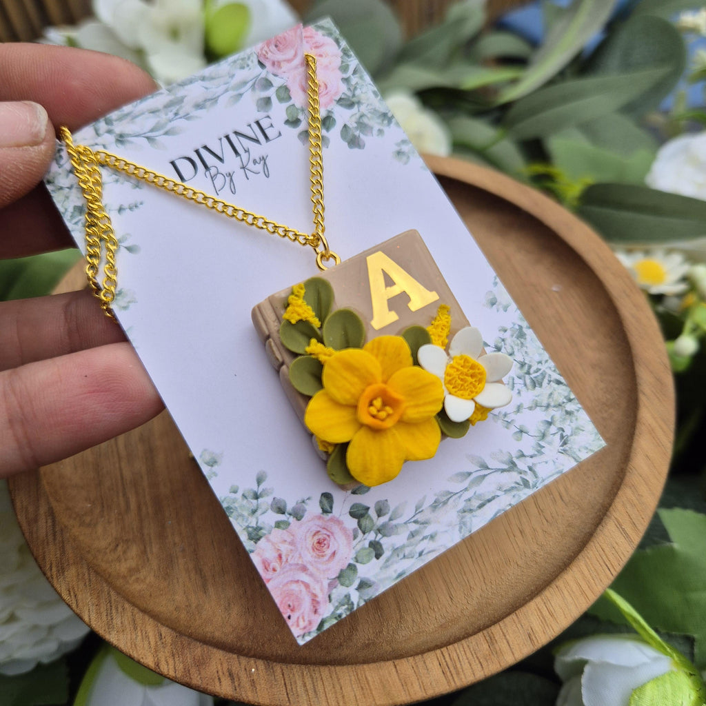 Spring personalised Bookcase necklace