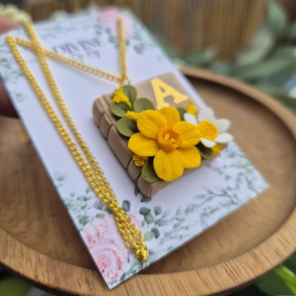 Spring personalised Bookcase necklace