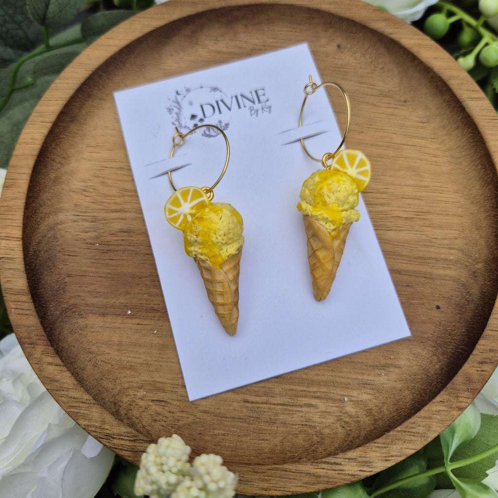 ice cream Dangle Earrings,  summer jewellery,  quirky earrings