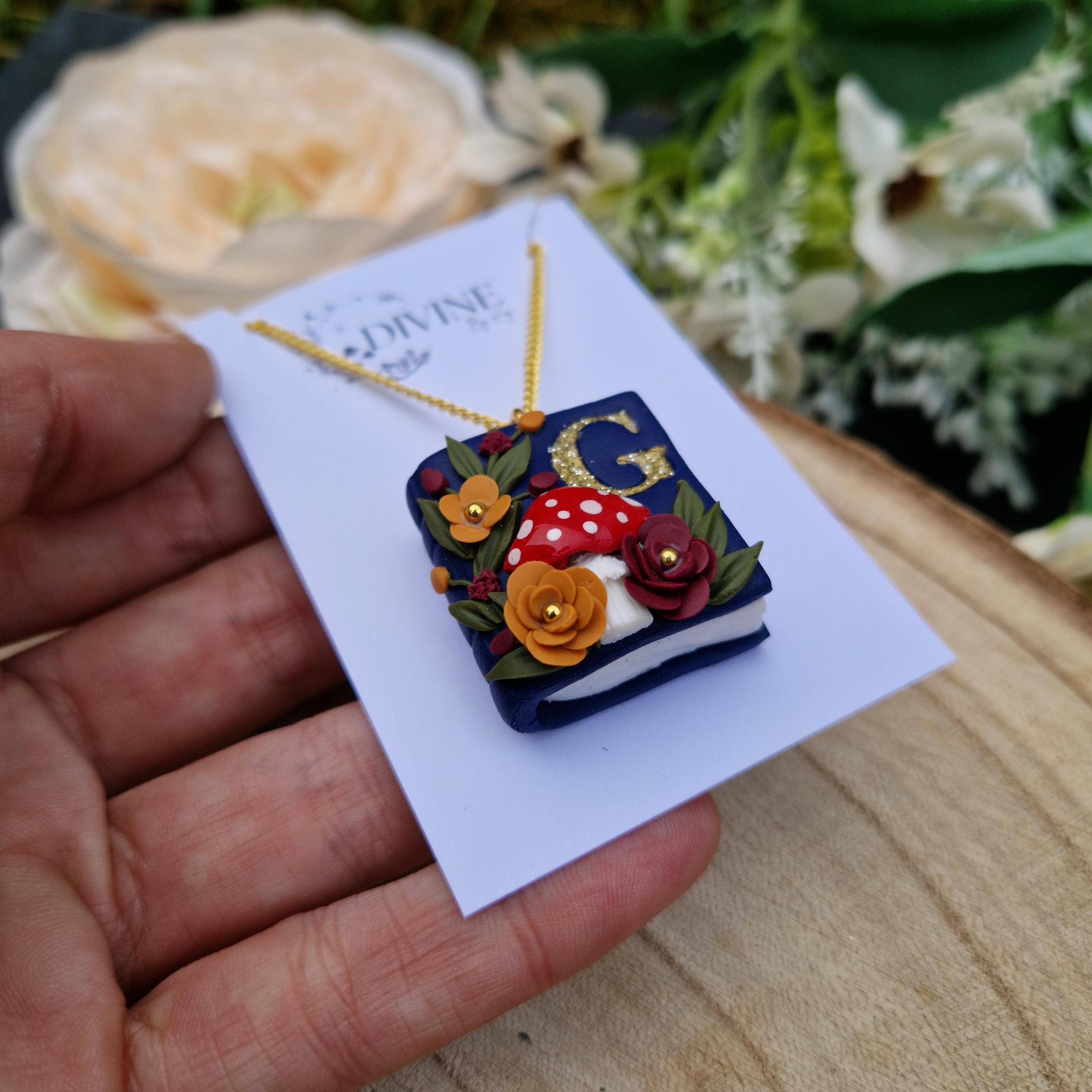 personalised Bookcase necklace