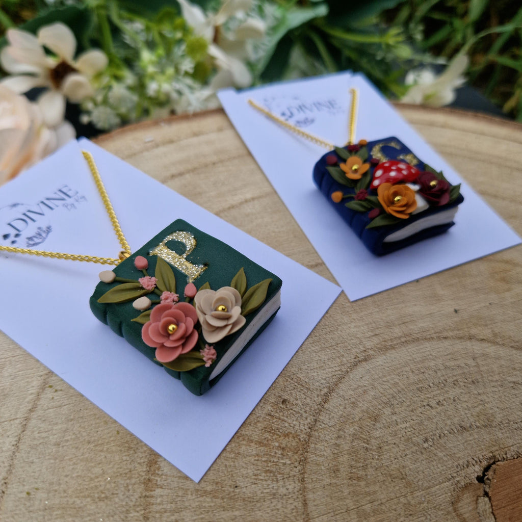 personalised Bookcase necklace