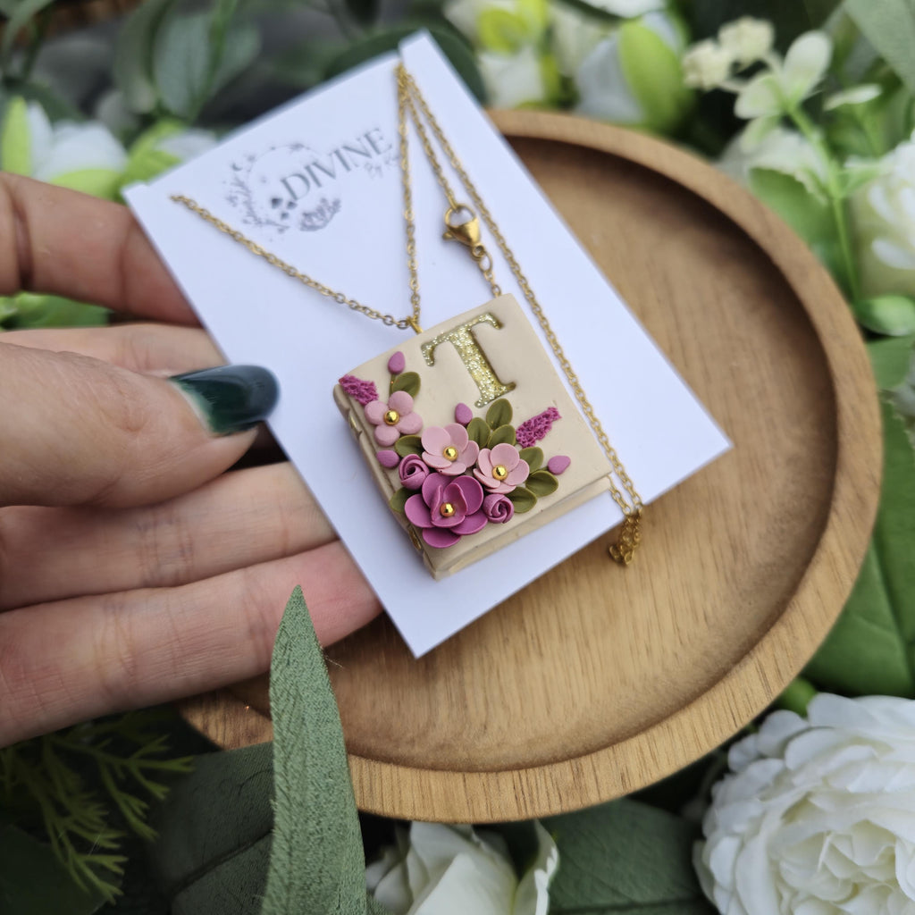 personalised Bookcase necklace