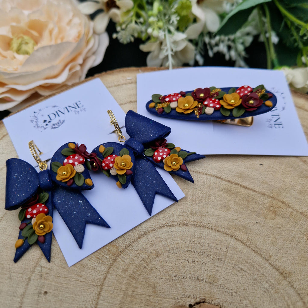 mushroom jewellery gift set - gifts for her - mothers day - bridesmaid gifts - dainty stud earrings - birthday gifts