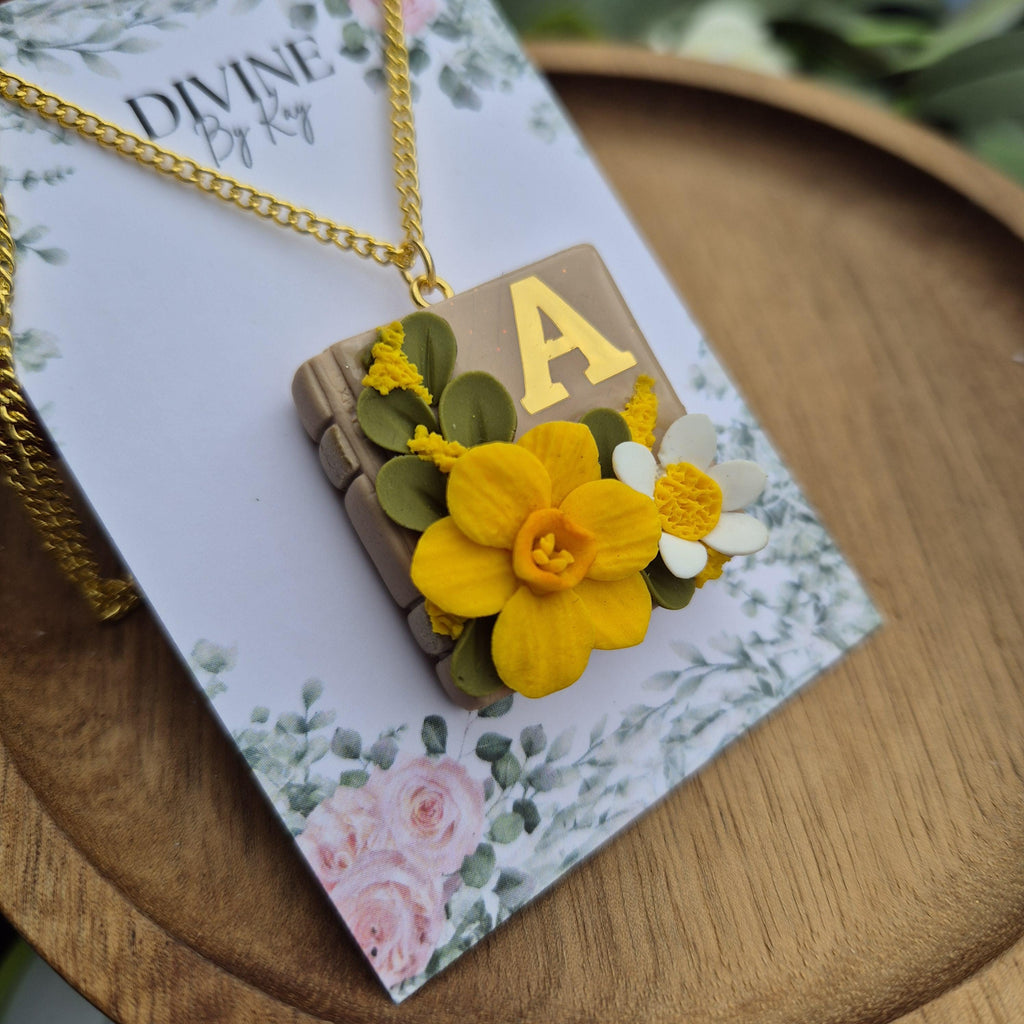Spring personalised Bookcase necklace