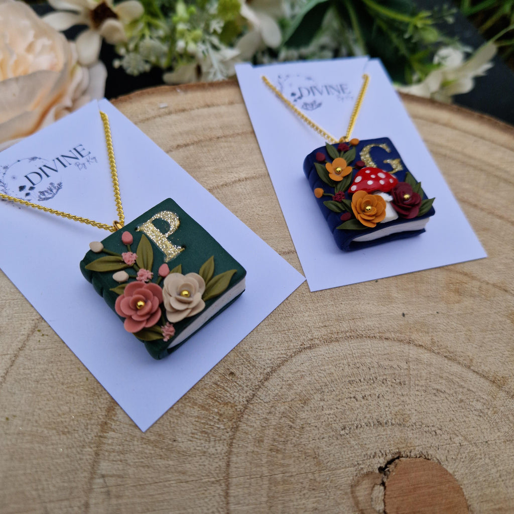 personalised Bookcase necklace
