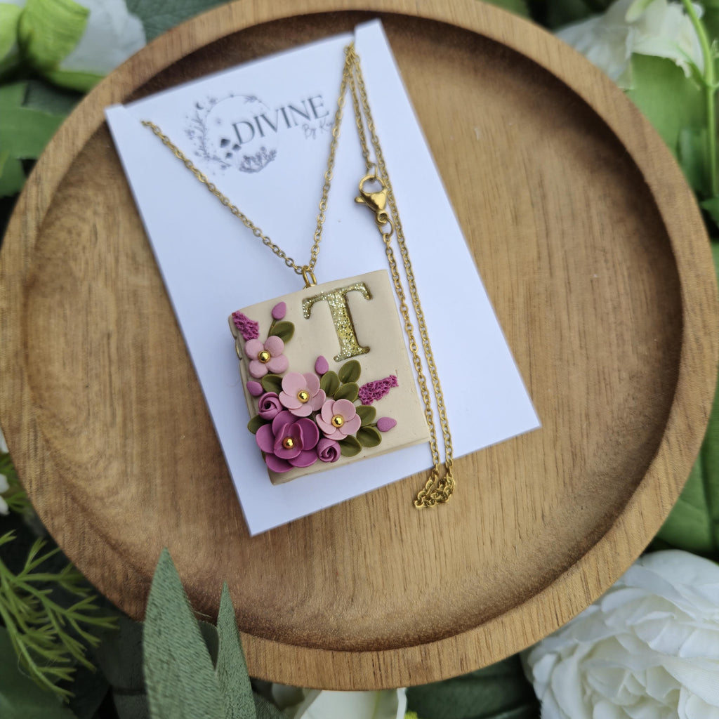 personalised Bookcase necklace
