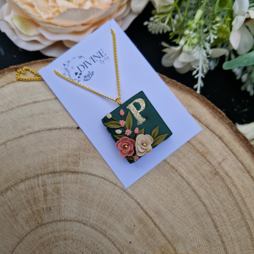 personalised Bookcase necklace