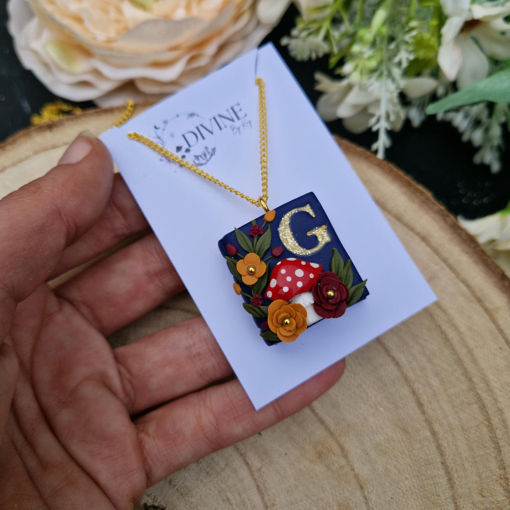 personalised Bookcase necklace