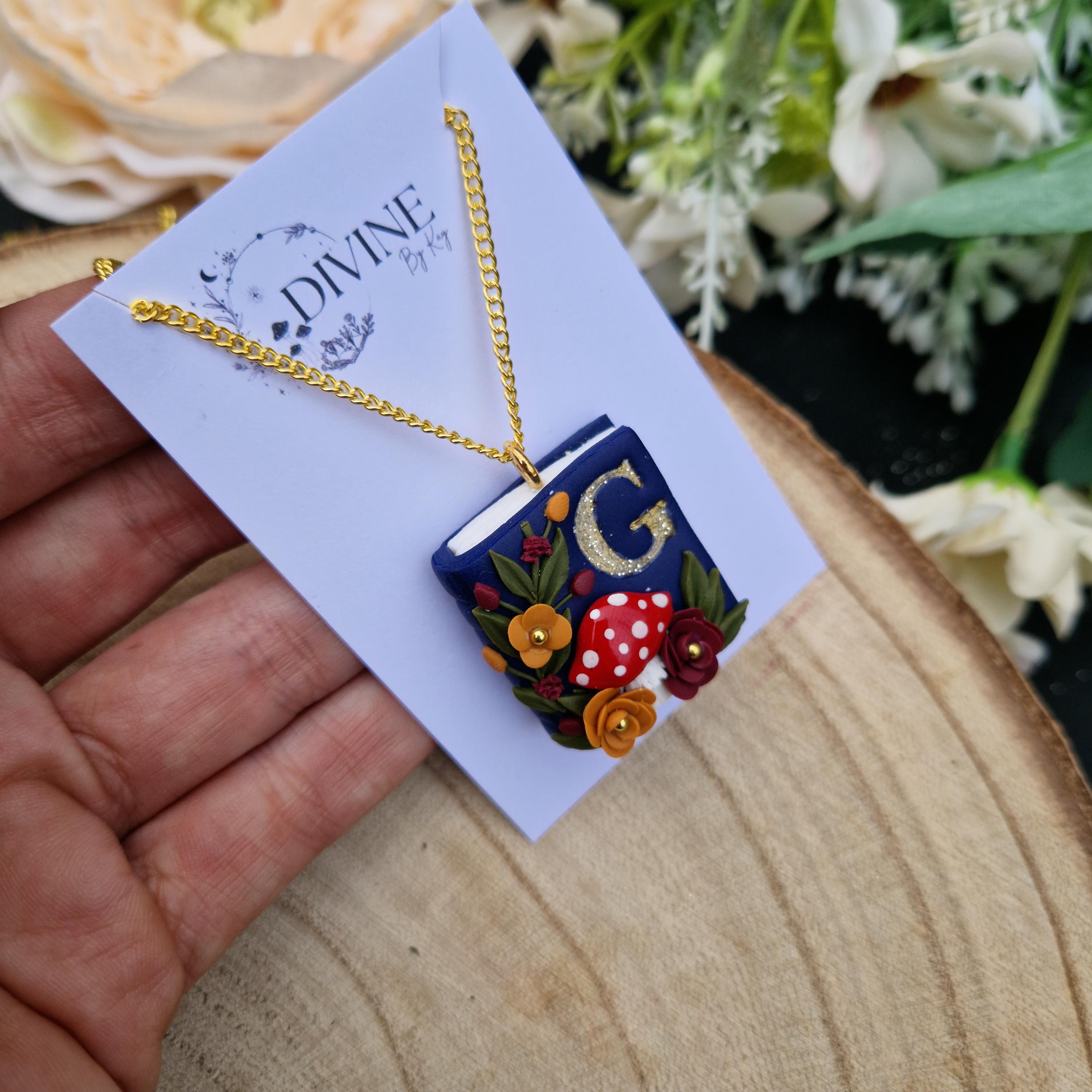 personalised Bookcase necklace