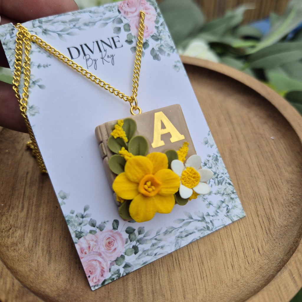 Spring personalised Bookcase necklace