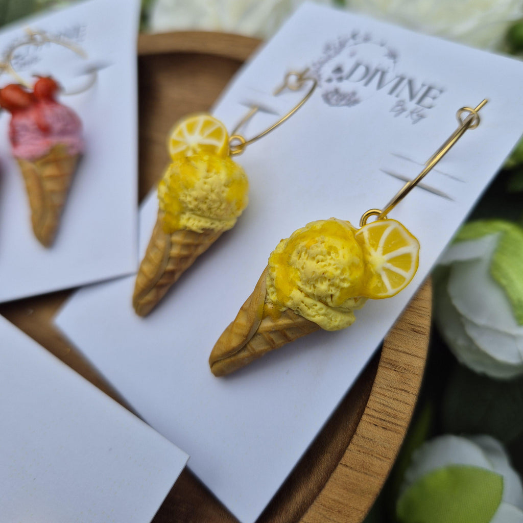 ice cream Dangle Earrings,  summer jewellery,  quirky earrings