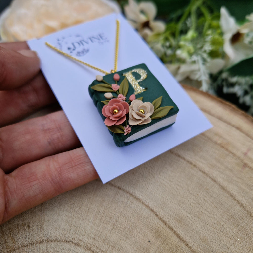 personalised Bookcase necklace