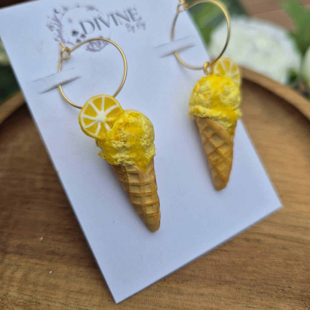 ice cream Dangle Earrings,  summer jewellery,  quirky earrings
