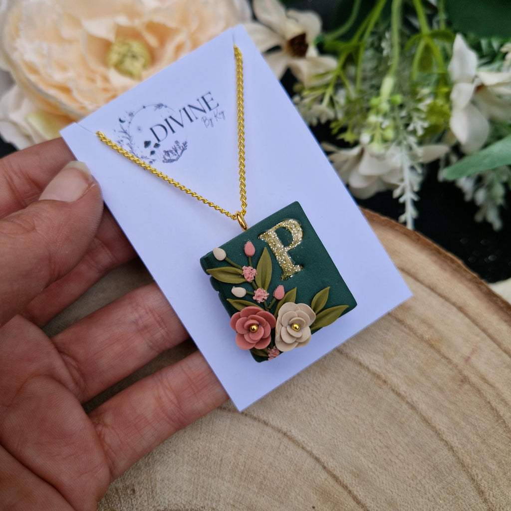 personalised Bookcase necklace