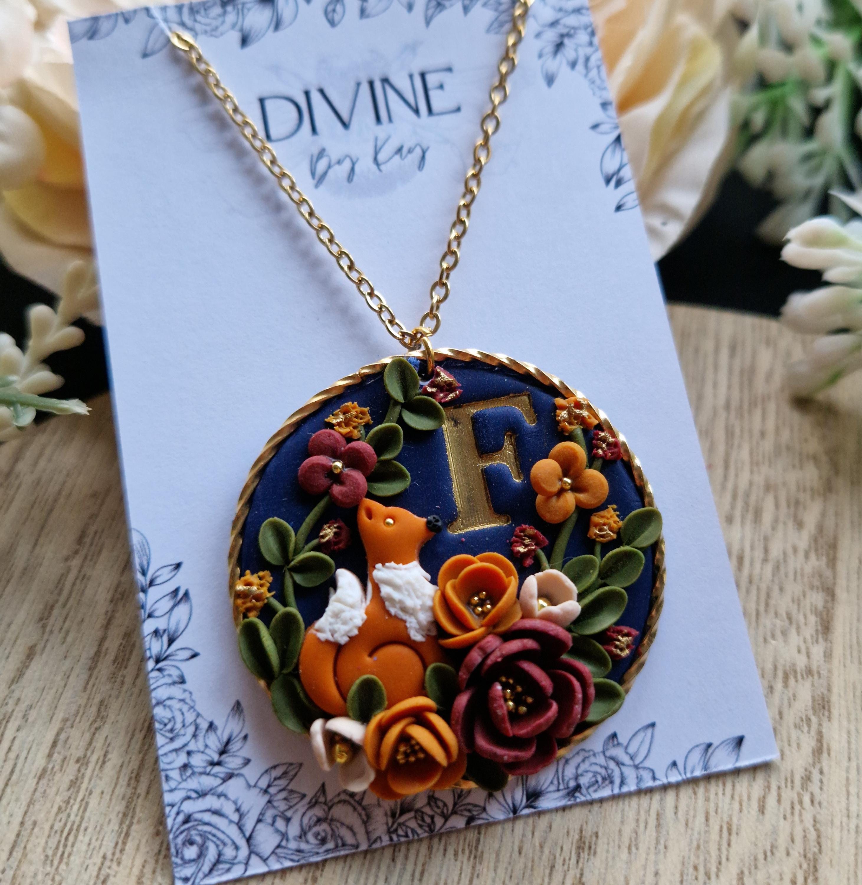 personalised fox necklace
