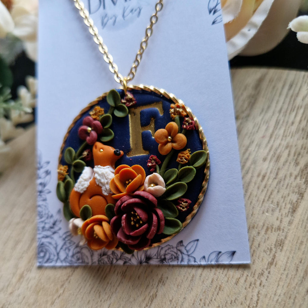 personalised fox necklace