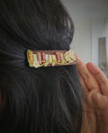 Clay Bookshelf Hair Clip: Handmade Book Lover Gift