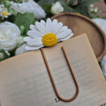 Daisy Paperclip Bookmark, Polymer Clay Flower Bookmark, Handmade Planner Clip