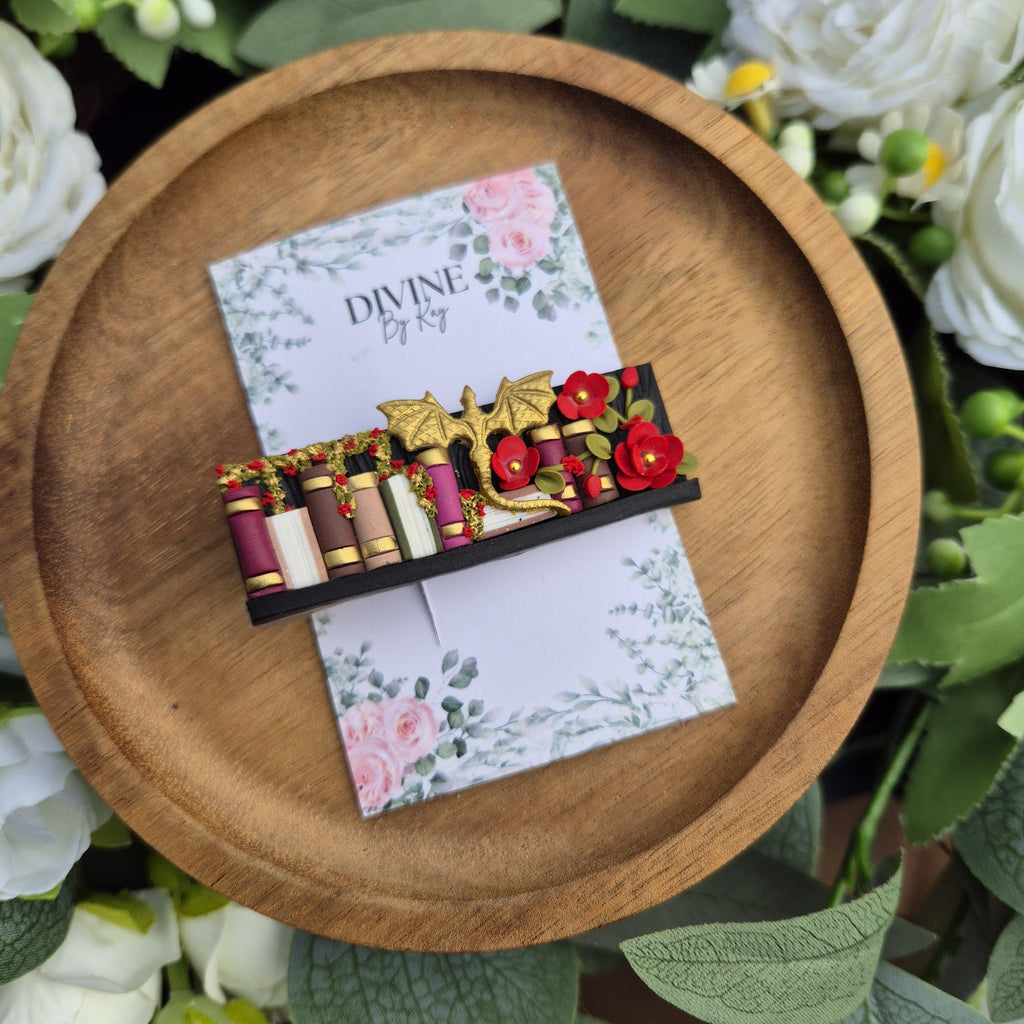 Dragon Book Gift Set: Miniature Replica, Earrings, Bookmark