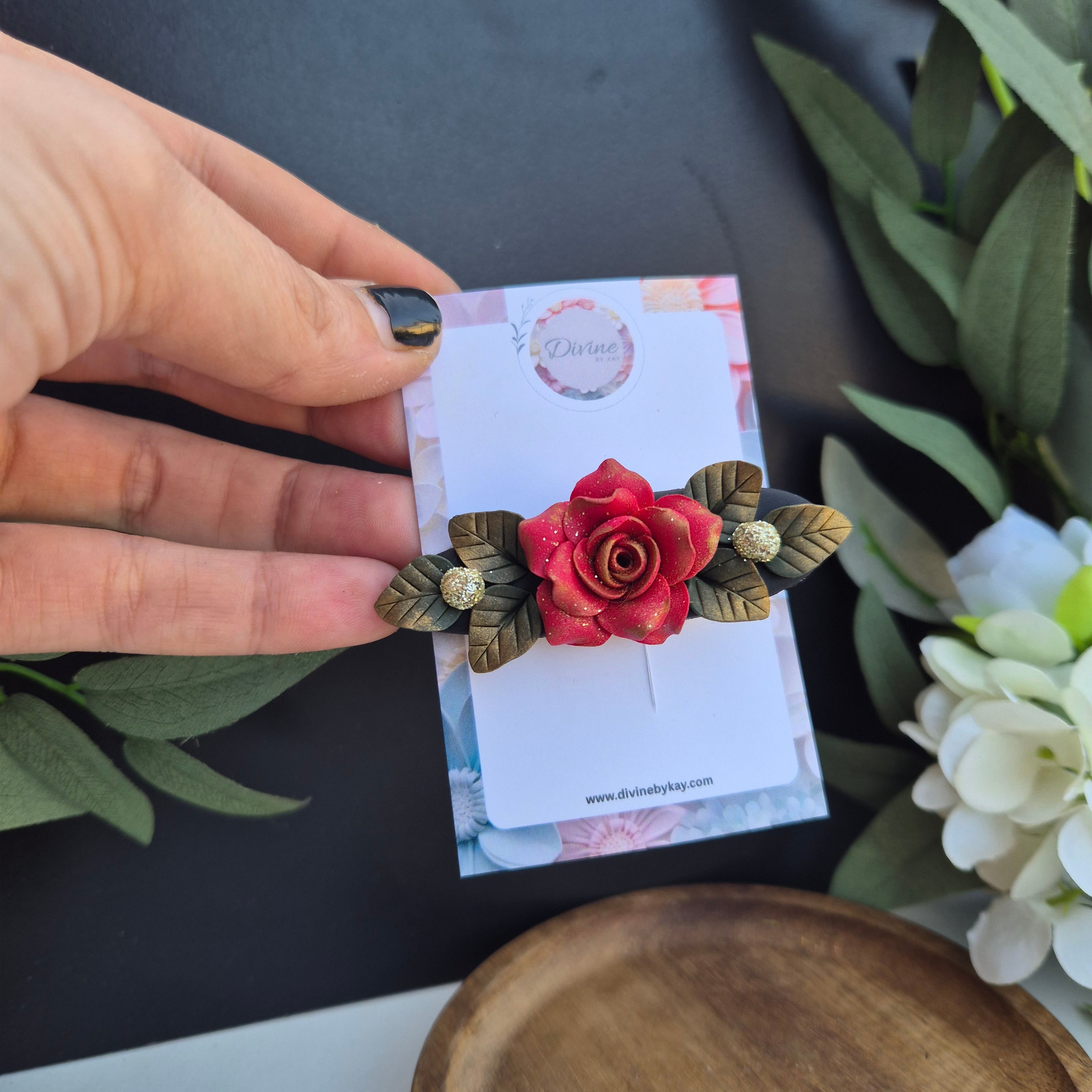 Rose hair clip