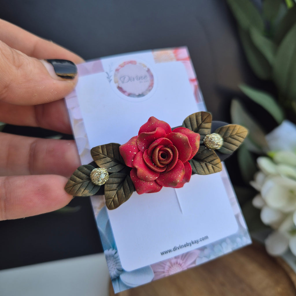 Rose hair clip