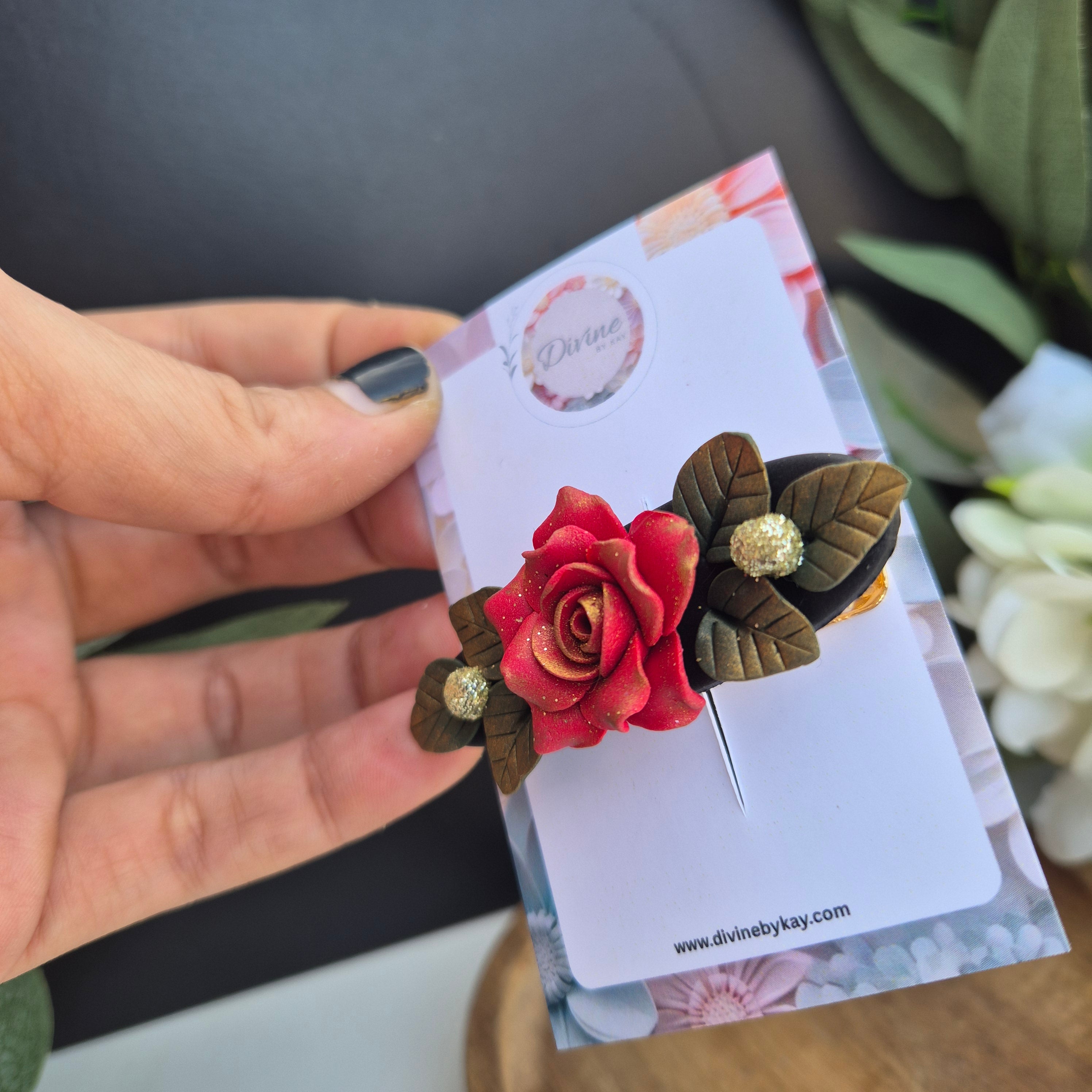 Rose hair clip
